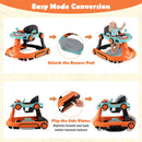 6-in-1 Baby Walker with Canopy Portable Activity Center Bouncer Rocker Combo with Music