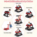 6-in-1 Baby Walker with Canopy Portable Activity Center Bouncer Rocker Combo with Music