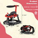 6-in-1 Baby Walker with Canopy Portable Activity Center Bouncer Rocker Combo with Music by LJGDeals