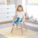 6-in-1 Convertible Wooden Highchair with Safety Harness and Adjustable Legs-Light Brown by LJGDeals