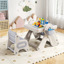 6-in-1 Multi-activity Children Table and Chair Set Folding Art Easel Set by LJGDeals