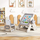 6-in-1 Multi-activity Children Table and Chair Set Folding Art Easel Set by LJGDeals