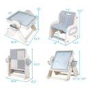 6-in-1 Multi-activity Children Table and Chair Set Folding Art Easel Set by LJGDeals