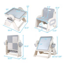 6-in-1 Multi-activity Children Table and Chair Set Folding Art Easel Set