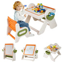 6-in-1 Multi-activity Children Table and Chair Set Folding Art Easel Set by LJGDeals