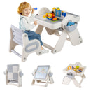 6-in-1 Multi-activity Children Table and Chair Set Folding Art Easel Set