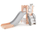 6-in-1 Toddler Slide L-shaped Playground with Basketball Hoop and Ladder by LJGDeals
