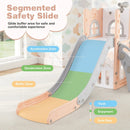 6-in-1 Toddler Slide L-shaped Playground with Basketball Hoop and Ladder by LJGDeals
