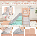 6-in-1 Toddler Slide L-shaped Playground with Basketball Hoop and Ladder by LJGDeals