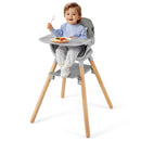 6-in-1 Baby High Chair with Removable Dishwasher and Safe Tray-White