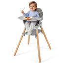 6-in-1 Baby High Chair with Removable Dishwasher and Safe Tray-White by LJGDeals