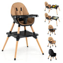 5-in-1 Baby Wooden Convertible High Chair by LJGDeals