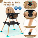5-in-1 Baby Wooden Convertible High Chair by LJGDeals