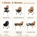 5-in-1 Baby Wooden Convertible High Chair by LJGDeals