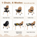 5-in-1 Baby Wooden Convertible High Chair