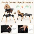 5-in-1 Baby Wooden Convertible High Chair