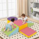 6-Piece Soft Play Set for Toddlers with Climbing Triangle and Ramp-Blue by LJGDeals