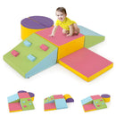 6-Piece Soft Play Set for Toddlers with Climbing Triangle and Ramp-Blue by LJGDeals