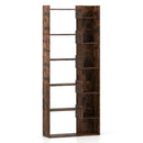 6-Tier Bookshelf Wooden Bookcase with 2 Anti-Tipping Kits Open Display Shelf by LJGDeals