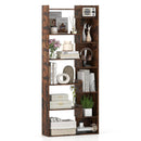 6-Tier Bookshelf Wooden Bookcase with 2 Anti-Tipping Kits Open Display Shelf by LJGDeals