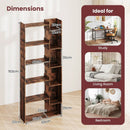 6-Tier Bookshelf Wooden Bookcase with 2 Anti-Tipping Kits Open Display Shelf by LJGDeals