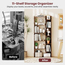 6-Tier Bookshelf Wooden Bookcase with 2 Anti-Tipping Kits Open Display Shelf by LJGDeals