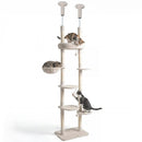 Floor-to-Ceiling Cat Tree with 6 Tiers and Hammock by DirectDeals