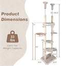 Floor-to-Ceiling Cat Tree with 6 Tiers and Hammock by DirectDeals