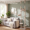 Floor-to-Ceiling Cat Tree with 6 Tiers and Hammock by LJGDeals