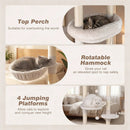 Floor-to-Ceiling Cat Tree with 6 Tiers and Hammock by DirectDeals