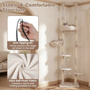 Floor-to-Ceiling Cat Tree with 6 Tiers and Hammock by DirectDeals