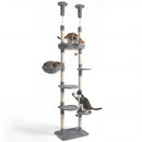 Floor-to-Ceiling Cat Tree with 6 Tiers and Hammock by DirectDeals