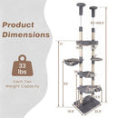 Floor-to-Ceiling Cat Tree with 6 Tiers and Hammock by DirectDeals