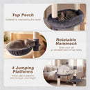 Floor-to-Ceiling Cat Tree with 6 Tiers and Hammock by DirectDeals