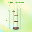 6-tier Plant Stand with RGB Light and Wheels 57inch Tall Indoor Display Shelf Flowerpot Holder by LJGDeals
