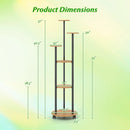 6-tier Plant Stand with RGB Light and Wheels 57inch Tall Indoor Display Shelf Flowerpot Holder by LJGDeals