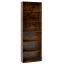 6-Tier Bookcase with 6 Open Shelves and Anti-Toppling Kits-White by DirectDeals