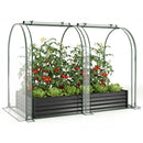 6 x 3 x 1 FT Galvanized Raised Garden Bed with Greenhouse Cover by DirectDeals