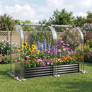 6 x 3 x 1 FT Galvanized Raised Garden Bed with Greenhouse Cover by DirectDeals