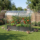 6 x 3 x 1 FT Galvanized Raised Garden Bed with Greenhouse Cover by DirectDeals