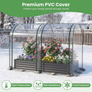 6 x 3 x 1 FT Galvanized Raised Garden Bed with Greenhouse Cover by LJGDeals