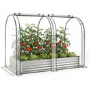 6 x 3 x 1 FT Galvanized Raised Garden Bed with Greenhouse Cover by DirectDeals