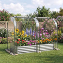 6 x 3 x 1 FT Galvanized Raised Garden Bed with Greenhouse Cover by DirectDeals