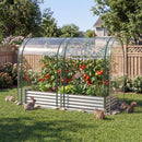 6 x 3 x 1 FT Galvanized Raised Garden Bed with Greenhouse Cover by DirectDeals