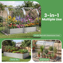 6 x 3 x 1 FT Galvanized Raised Garden Bed with Greenhouse Cover by DirectDeals