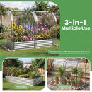 6 x 3 x 1 FT Galvanized Raised Garden Bed with Greenhouse Cover by LJGDeals
