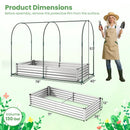 6 x 3 x 1 FT Galvanized Raised Garden Bed with Greenhouse Cover by DirectDeals