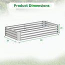 6 x 3 x 1 FT Galvanized Raised Garden Bed with Open-Ended Base by DirectDeals