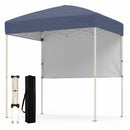 6 x 4 FT Pop-Up Canopy Tent with 1 Half Sidewall Easy Setup Folding Outdoor Sun Shelter by LJGDeals