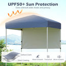 6 x 4 FT Pop-Up Canopy Tent with 1 Half Sidewall Easy Setup Folding Outdoor Sun Shelter by DirectDeals